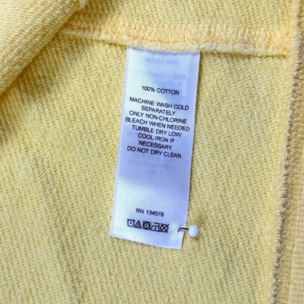 Vineyard Vines Nautical Yellow Blue Colorblock Quarter Zip Pullover Womens L - Picture 8 of 8
